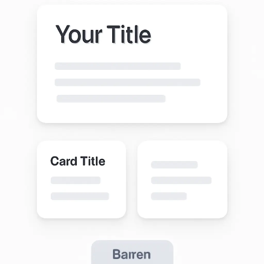 Clean interface mockup showing clear visual hierarchy